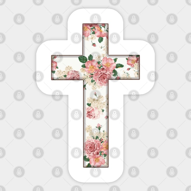 Christian Cross Sticker by SagedArtDesign